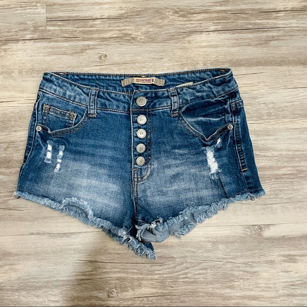 Highway Cutoff jean shorts